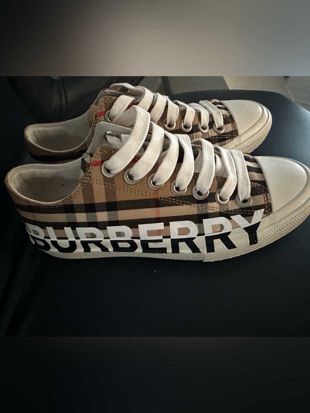 Superga Beige and White Low-Top Sneakers